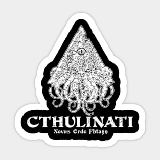 Cthulinati (Black Print) Sticker